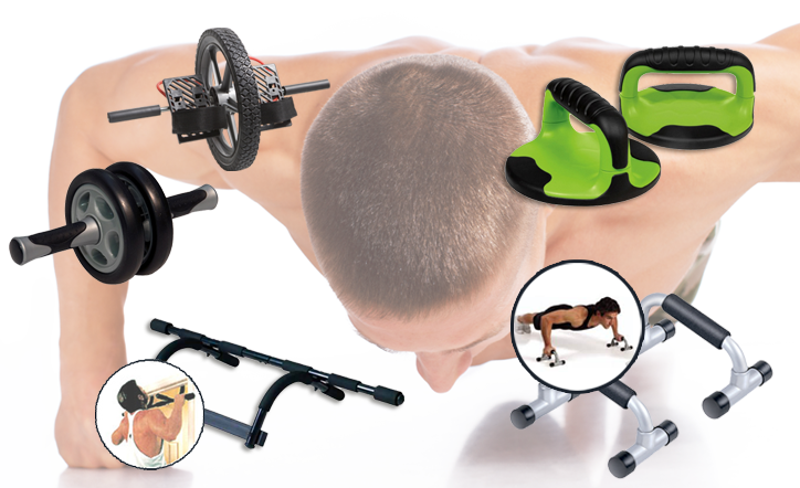 Poignées à pompes et double roller pour vos exercices de musculation